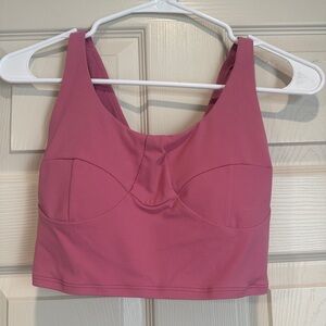lululemon pink crop top/ bra size 4